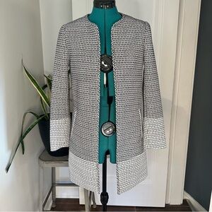 H&M Black and White Tailored Jacket size 4